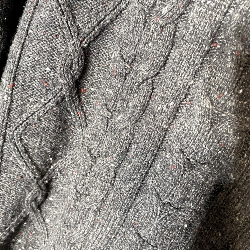 Denver Hayes Dark Grey Cable Knit Crew Neck Sweater L - Picture 8 of 16